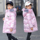 Jacket for Girls   Hooded Winter Jackets for Teenagers Girls Thick Long Coat Kids Colorful Clothes CLY054