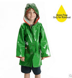 Japanese Style Thickening Cartoon burberry_ kids Rainco Yellow Red Green Poncho with hood Baby Rainwe Children Rain Coat