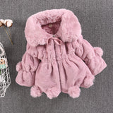 Josaywin Winter Jacket Kids Girl Parkas Cute Warm Wedding Faux Fur Coat For Girls Children Winter Clothes Party Baby Girl Coats
