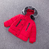 Kids Thick Cotton Jacket Boys Girls Winter Padded Co Warm Fur Hooded Parka Children Outerwe Child Clothing Chaqueta