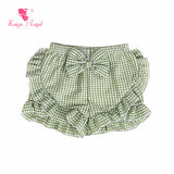 Toddler Girls Leggings Bouquet Clothes Apple Green Shorts and White Dots Spring Autumn Children's Ruffle Pants