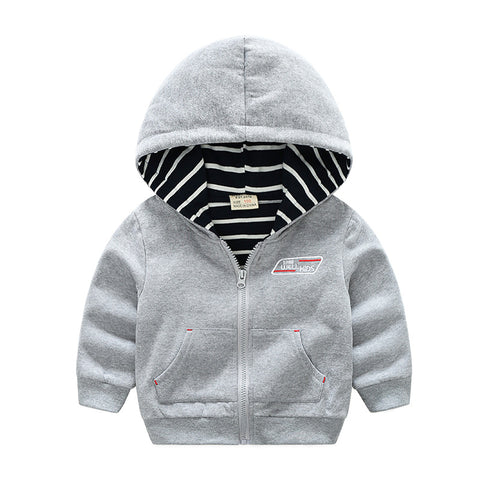 Kid Boys Girls Hooded Co Children's Outerwe Solid Sport Jacket for Baby Boys Toddles Top Clothes for 2-7Y