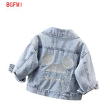 Kid Clothes Baby Boys Girls Denim Jean Jackets Spring Autumn Embroidery Boy Cartoon Coats Outwear Tops Casual Children Clothing