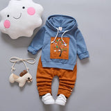 Kids Baby Boys Hooded Clothes Set For Casual 2018 New Spring Autumn Children's Clothing Suit 1 2 3 4 Years