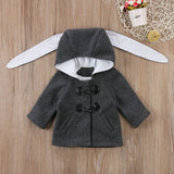 Kids Baby Girls Boy Hooded Duffel Co Jacket Warm Outfit Rabbit E Hoodies 1-6Y Long Sleeve O-Neck Hot
