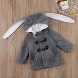 Kids Baby Girls Boy Hooded Duffel Co Jacket Warm Outfit Rabbit E Hoodies 1-6Y Long Sleeve O-Neck Hot