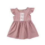 Kids Baby Lace Girl Dress Princess Lace Ruffles Party Summer Dresses 0-24M