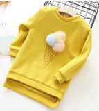 Kids Baby Long Sleeve Sweatshirt Tops Autumn Cartoon Casual Pullover Girls hoodies Kids Clothing Warm Cute Coat