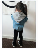 Kids Boy Clothes Spring Girls Coat Baby Denim Jacket Korean Children's Hooded Coat  Long Sleeve Jacket For Boys