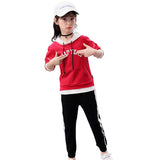 Kids Clothes Sets Spring Autumn Girls Sports Suits Girls Letter Hoodies+Pants 2Pcs 4 6 8 10 12 Years Children Clothing Sets