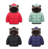 Kids Cotton Clothing Thickened Down Girls Jacket Baby Winter Warm Coat Kids Zipper Hooded Costume Boys Outwear  Low Price