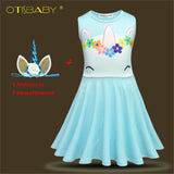 Kids Floral Unicorn Dress for Girls Girl Christmas Party Dress Horse Clothes 2 3 4 5 6 7 8 9 10 Years Girls Dress Girl Clothing