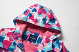 Kids Girls   Winter Jacket Plus Velvet Windproof Waterproof Windbreaker With Hooded Jacket Cartoon Pattern Coat Snow Jackets