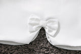 Kids Girls Long Sleeves Satin Jacket Wedding Formal Party White Bolero Beading Bow Coat Shrug Wrap Accessories Dress Capes