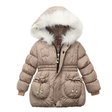 Kids Girls Winter Warm Jacket   Heavy Thick Plus Velvet Hooded Coat For Kids Children's Outdoor Travel Clothing Fashion