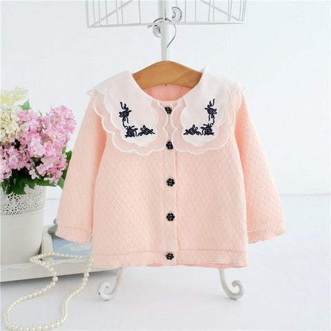 Kids Sweater Pink Long Sleeve Cardigan For Newborn Baby Girls Infant Girls Winter Clothes Outerwear A014 Kids Spring Coat Outfit