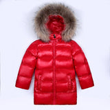 Kids Winter Co Down Jacket Toddler Boys Jackets Thick Clothes Fur Hooded Girls Outwe Co Parka Long Chindren Snow We JL33