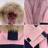 Kids Winter Jacket for Girl  Autumn Children Clothes Plus Velvet Thickening Big Fur Collar Coat Toddler Parka Outerwear