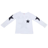 Kids baby  boys Spring   t shirts Toddler Kids Baby Boy Long Sleeve Star Print T-shirt Tops Clothes   M15