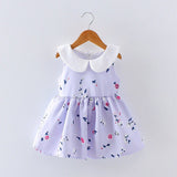 2018 Baby Girl Dress Summer Floral Princess Party Cute Cotton Baby Girls Clothing Kids Lolita bow-knot Dresses For 6-24M