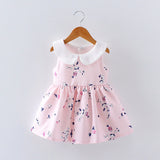 2018 Baby Girl Dress Summer Floral Princess Party Cute Cotton Baby Girls Clothing Kids Lolita bow-knot Dresses For 6-24M