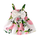 Summer 2018 Girls Dresses Girls Sleeveless Vestidos A-Line Print Cotton Children Clothes Baby Girl Dress Dropshipping