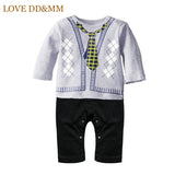 LOVE DD&MM Newborn Baby Rompers Clothing Baby Boys Clothes Tie Gentleman Bow Leisure Infant Toddler One-pieces Jumpsuit