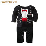 LOVE DD&MM Newborn Baby Rompers Clothing Baby Boys Clothes Tie Gentleman Bow Leisure Infant Toddler One-pieces Jumpsuit