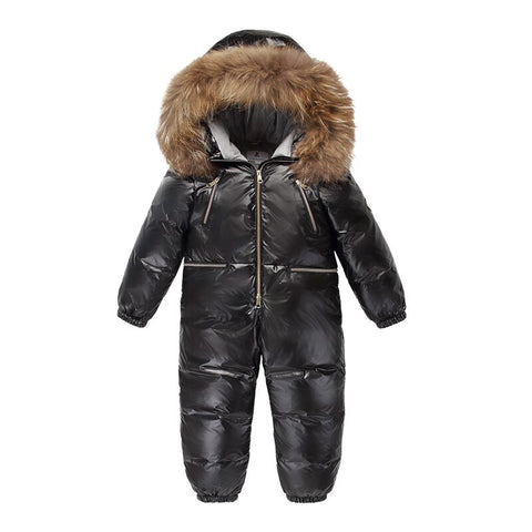Large size children's jumpsuit down jacket warm Winter boys ski suit Girls clothing thick outwear kids siamese clothes snowsuit