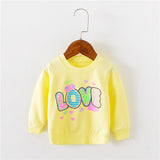Brand Love Pattern Long Sleeve Tops Autumn Clothing Baby Boy Girls Sweatshirts Baby T shirts for Babys Girls Clothes