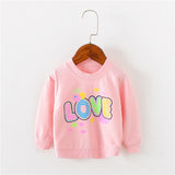 Brand Love Pattern Long Sleeve Tops Autumn Clothing Baby Boy Girls Sweatshirts Baby T shirts for Babys Girls Clothes