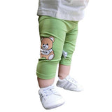Cute Bear Baby Pants For Girls Cotton Trousers Cartoon Pattern Summer Style