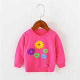 Long Sleeve Tops Autumn Clothing Baby Boy Girls Sweatshirts Flower Pattern Children T shirts for Kids Boys Clothes