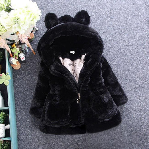 Lawadka Winter Warm Baby Girls Clothes Faux Fur Padded Coats Thick Hooded Jacket Children's Outerwear Snowsuit 2-7T