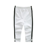Leisure girl trousers cotton children leggings male and female baby sports pants 2018 summer white and black ninth pants