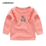 New Girls Cotton Sweatshirts Children Fashion Active Girl Top Clothes Kids Solid Long Sleeve Sweater for Baby Girl 1-4y