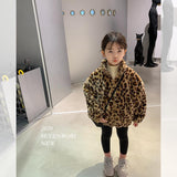 Leopard Print Coat Kids Winter School Girls Children Clothing Boys Jackets Clothes Faux Fur Snowsuit Outerwear Thick Warm Coat