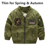 Spring Autumn Minnie Jackets For A Boy Bomber Co Army Green Boy's Bomb Windbreaker Mickey Jacket Print Kids Coat