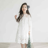 Little Girls Lace Dress Princess Party Birthday Wedding Kids Dress Teenage Clothing size 4 5 6 7 8 9 10 11 12 14 15 years