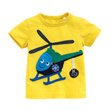 top brand Summer Kids Children boys printing cartoon Cars pure cotton short sleeve t shirt for baby boys kids
