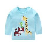 Baby's T-shirt cotton Cartoons Autumn Unisex Long Sleeve Newest T-shirt O-neck Cute Lovely Baby Clothing T-shirts