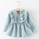 Baby Dress Toddler Kids Baby Girls Bowknot Clothes Spring Cotton High Quality dresses Long Sleeve Party Princess Dresses