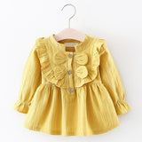 Baby Dress Toddler Kids Baby Girls Bowknot Clothes Spring Cotton High Quality dresses Long Sleeve Party Princess Dresses
