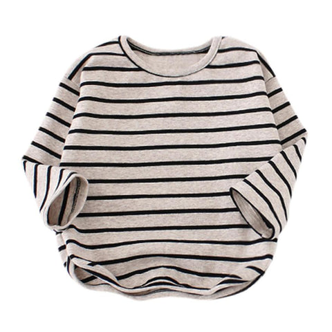 Baby Girls Boys Long Sleeve Stripe Soft Toddler Kids T-Shirt Warm Clothes blouses for little children's autumn-winter