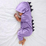 Newborn Infant Baby Boy Girl Dinosaur Hooded Romper Jumpsuit Outfits Clothes Kawaii Solid Clothing jumpsuit For Unisex