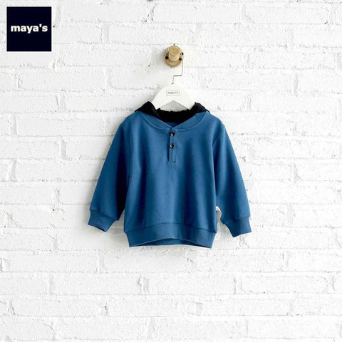 Mayas Full Cotton Patchwork Kids Hoodies Full Sleeves Soft Breathable Children Sweater Toddler Spring Basic Causal Tops 81202