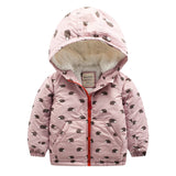 M47 Fashion Green Tree Jungle Winter Cotton Child Thicken Lining Jacket Hoodies Keep Warm Boy Girl Co Tops Outwear
