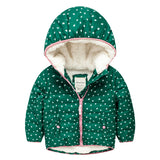 M47 Fashion Green Tree Jungle Winter Cotton Child Thicken Lining Jacket Hoodies Keep Warm Boy Girl Co Tops Outwear
