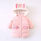 Medium and long winter baby padded jacket with thick warm padded jacket