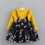 Melario Baby Dresses 2018 Spring Autumn Baby Girls Clothes Casual Toddler Daisy Printing Girls Party Dress Suit Newborn Dress